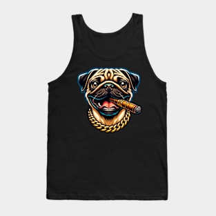 The Dog Lif Pug Cigar Tank Top